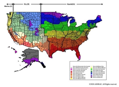 Climate Zone Map - ASHRAE